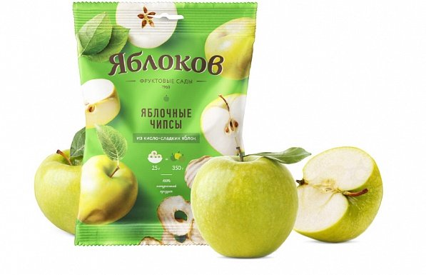  Яблочные чипсы из кисло-сладких яблок 25г в Юрге